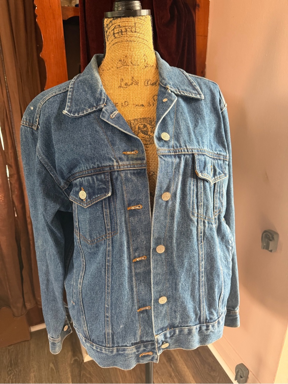 bill blass Blue Denim Jean Jacket - Women's Button-Front